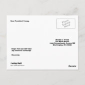 事前にアドレス指定されたドナルドJ.トランプ火トランプ葉書 ポストカード (裏面)