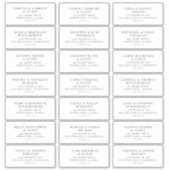 事前にアドレス指定結婚されたゲストメーリングラベルステッカー シール (正面)