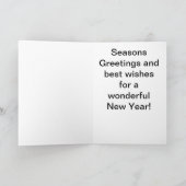 事前にメッセージが印刷されたクリスマスカード シーズンカード (内部)