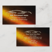 事前に所有された自動車、高級金ゴールドスポーツカーロゴ 名刺 (正面/裏面)