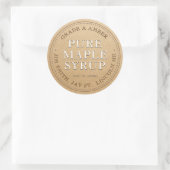 事前に計算されたメープルシロップ製品ラベル(Kraft) ラウンドシール (バッグ)