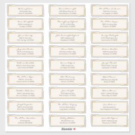 事前印刷結婚済みゲスト住所 シール