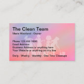 事務カッコいい所および住宅清掃 名刺 (正面)