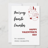 事務パーソナライズされた所のバレンタインデー カード (正面)