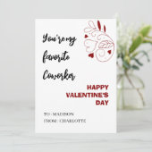 事務パーソナライズされた所のバレンタインデー カード (スタンド正面)