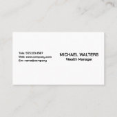 事務企業の所 |上面ビュー 名刺 (裏面)