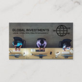 事務企業の所 |上面ビュー 名刺 (正面)