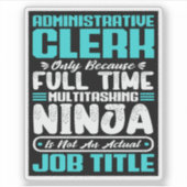 事務員の役職の専門技能 シール (正面)