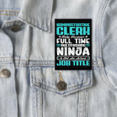 事務員の役職の専門技能 缶バッジ (インサイチュ)