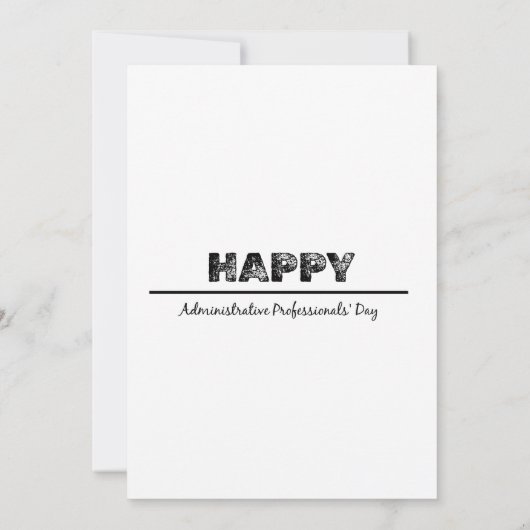 事務員感謝の日 招待状 (裏面)