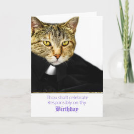 事務子猫祝責任誕生日 カード