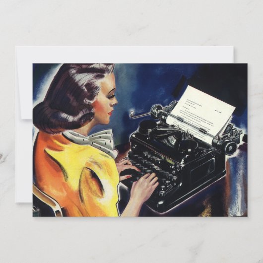 事務局長タイピング・レター・オフィスパーティー 招待状 (正面)