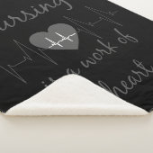 事務感動的の看護ハート引用文 シェルパブランケット (3/4)