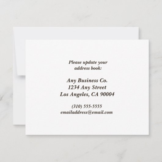 事務所がシティーモダンスカイラインを移転 案内状 (裏面)