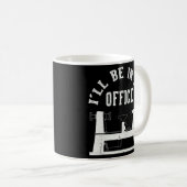 事務所の木版旋盤の木版画に行くよ コーヒーマグカップ (正面右)