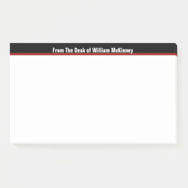 事務机のメモのモノグラムのモダンな黒い、赤い、白い ポストイット