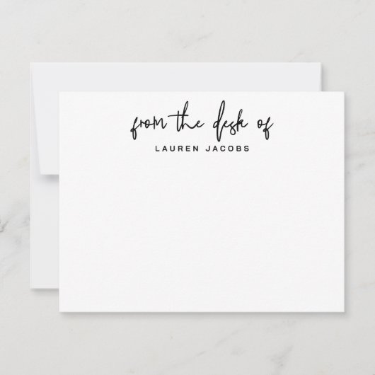 事務用白黒 ノートカード (正面)