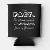 事実だ | グローマおもしろいンスマン提案ブラック 缶クーラー (正面)