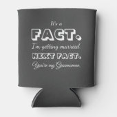 事実です | 面白い仲人提案ダークグレー 缶クーラー (正面)