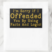 事実と理もし解を用いて君を怒らせてごめんなさい 長方形シール (バッグ)