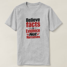 "事実と証拠" Tシャツ