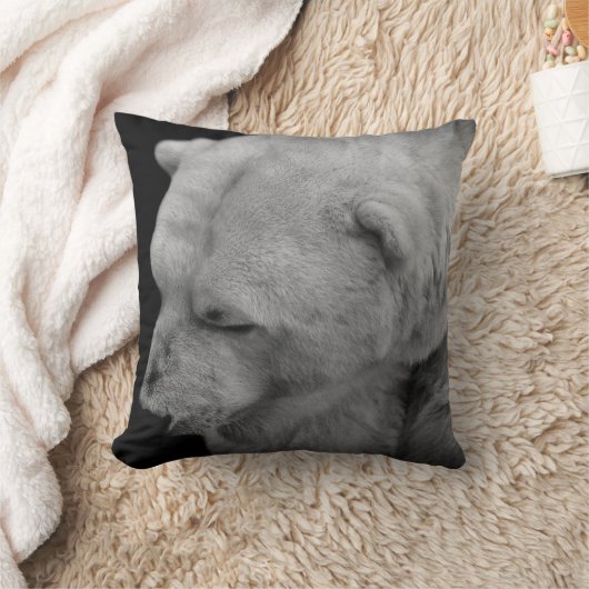 事実のユニークな白くまの写真 クッション (ブランケット)