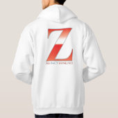事実の地帯無し- Zonerのフード付きスウェットシャツ パーカ (裏面)