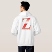 事実の地帯無し- Zonerのフード付きスウェットシャツ パーカ (裏面フル)