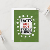 事実はトリッキーな物ではないグリーティングカード カード (正面/裏面インサイチュ)