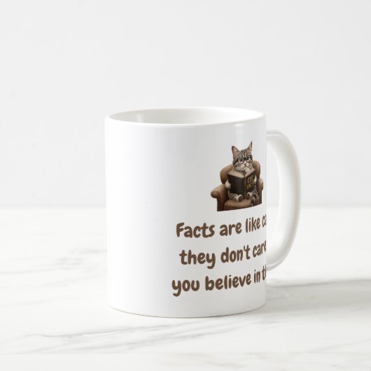 事実は猫のようだ気にもしよ コーヒーマグカップ (正面右)