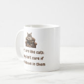 事実は猫のようだ気にもしよ コーヒーマグカップ (正面左)