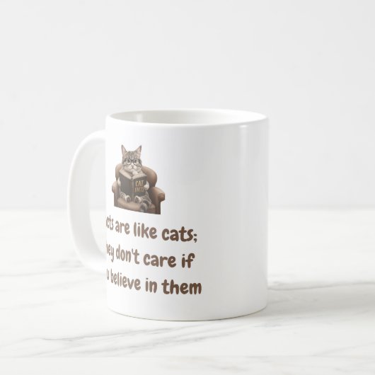 事実は猫のようだ気にもしよ コーヒーマグカップ (正面左)