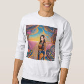 事実クールレトロバリろうけつ染めデザイン- スウェットシャツ (正面)