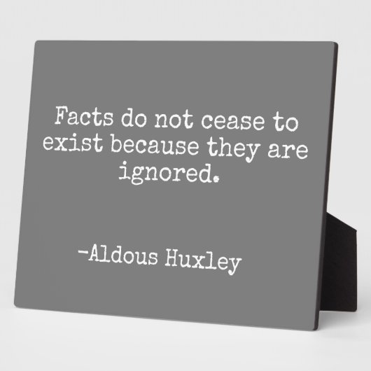 事実ハックスリー引用文 フォトプラーク (側面)