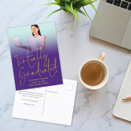 事実上の卒業フォトパープル2022卒業 案内ポストカード