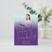 事実上の卒業フォトパープル2022卒業 案内ポストカード (スタンド正面)