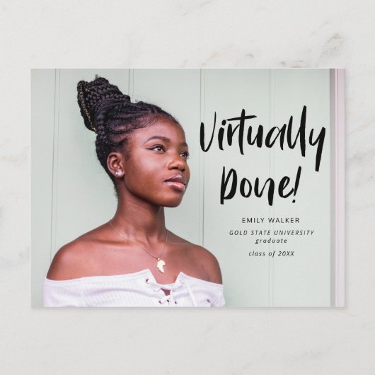 事実上の卒業発表はがき 案内ポストカード (正面)