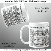 事実上の完璧な名前の隠しメッセージ137BW コーヒーマグカップ