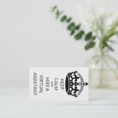 事実上の補助名刺-平静を保って下さい 名刺 (スタンド正面)