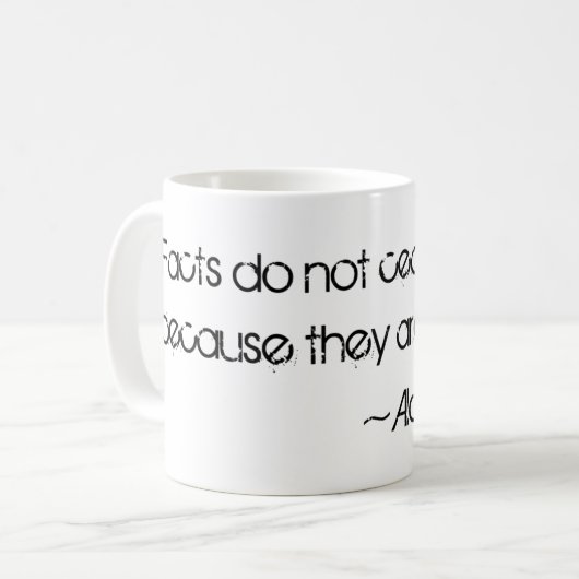 "事実"のオルダス・ハクスリーの引用文 コーヒーマグカップ (正面左)