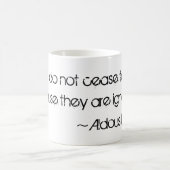 "事実"のオルダス・ハクスリーの引用文 コーヒーマグカップ (中央)