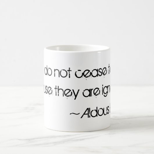 "事実"のオルダス・ハクスリーの引用文 コーヒーマグカップ (中央)