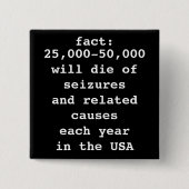 事実: #死にます 缶バッジ (正面)