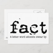 事実: 4文字の単語の無神論者が誓う!- ポストカード (正面/裏面)
