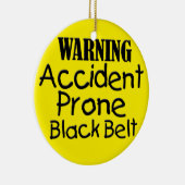 事故が起きやすい黒ベルト セラミックオーナメント (右)