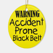 事故が起きやすい黒ベルト セラミックオーナメント (左)