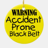 事故が起きやすい黒ベルト セラミックオーナメント (裏面)