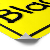 事故が起きやすい黒ベルト ポスター (角)