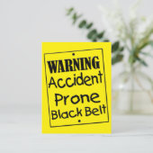 事故が起きやすい黒ベルト ポストカード (スタンド正面)