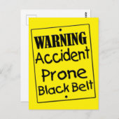 事故が起きやすい黒ベルト ポストカード (正面/裏面)